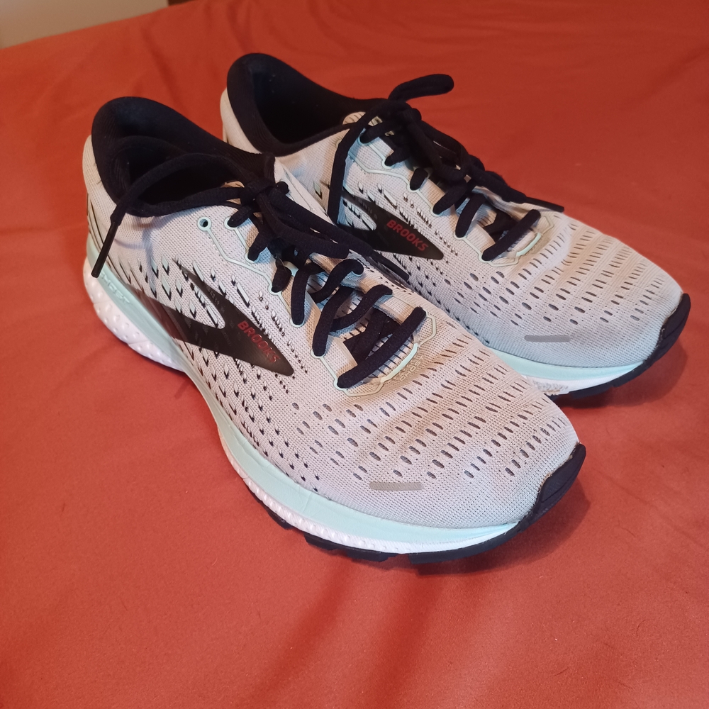 Brooks Women's Running Shoes - Ghost 13 Grey/Mint/ Black 9.5